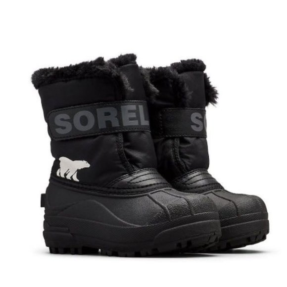 Sorel Other - Sorel Boys Snow Commander Boots Size 10 Black Gray #NC1877-010